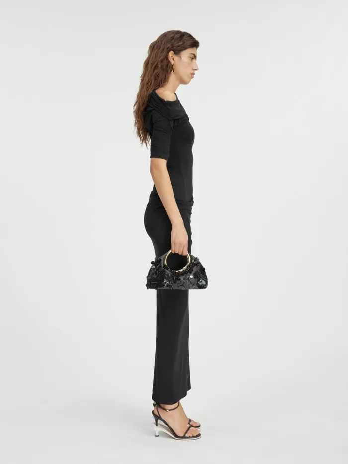 Women The Drapeado Dress Black JACQUEMUS Dresses and Skirts Women The Drapeado Dress Black JACQUEMUS Dresses and Skirts