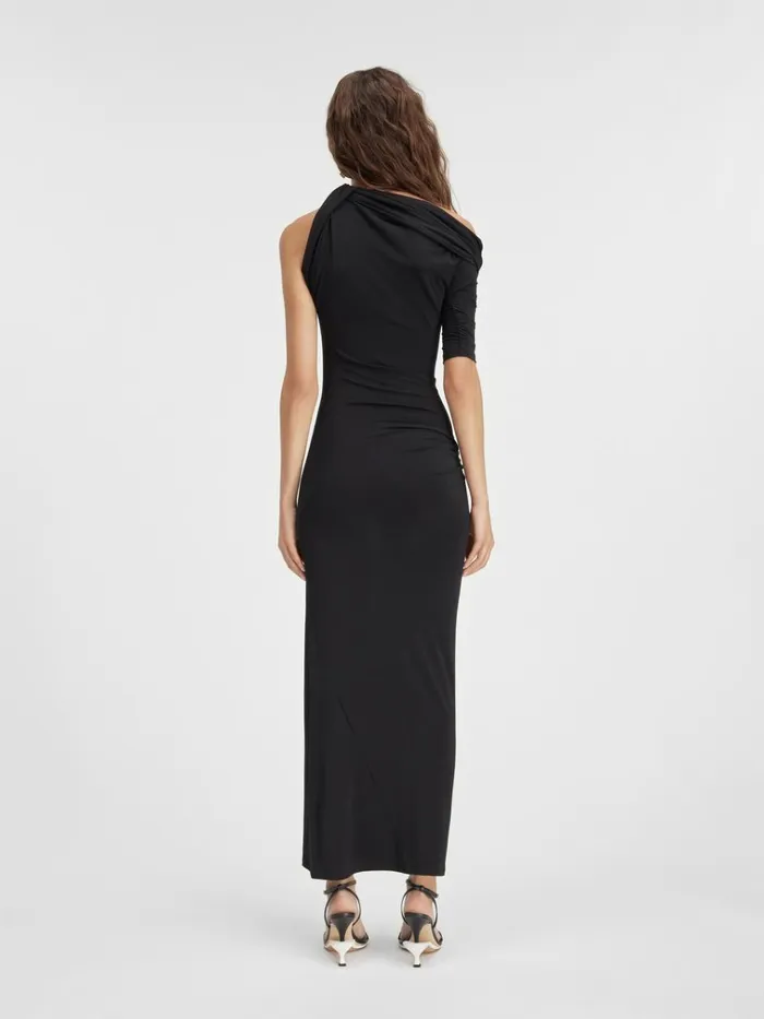 Women The Drapeado Dress Black JACQUEMUS Dresses and Skirts Women The Drapeado Dress Black JACQUEMUS Dresses and Skirts