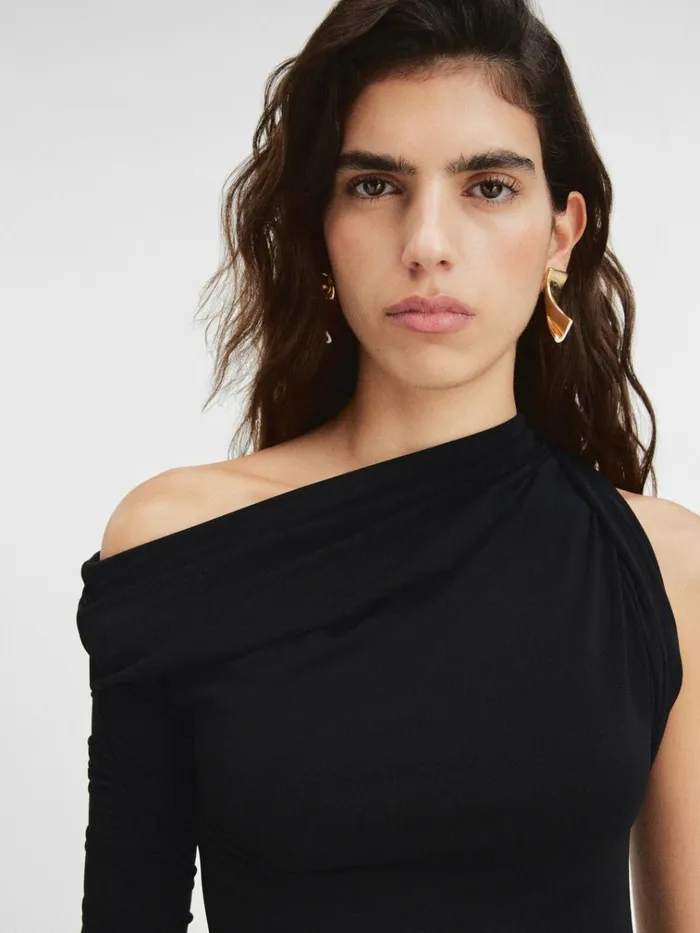 Women The Drapeado Dress Black JACQUEMUS Dresses and Skirts Women The Drapeado Dress Black JACQUEMUS Dresses and Skirts