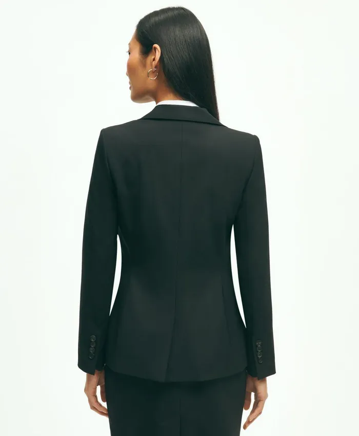 Women The Essential Brooks Brothers Stretch Wool Jacket Black Brooks Brothers Blazers