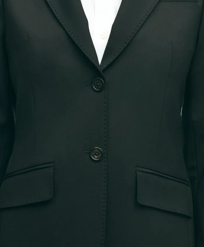 Women The Essential Brooks Brothers Stretch Wool Jacket Black Brooks Brothers Blazers