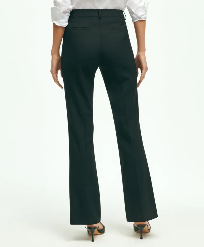 Women The Essential Brooks Brothers Stretch Wool Trousers Black Brooks Brothers Pants and Skirts