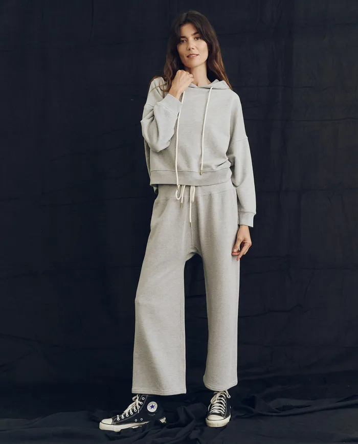 Women The Great The Relay Sweatpant Solid Lofty Heather Grey Sweatpants