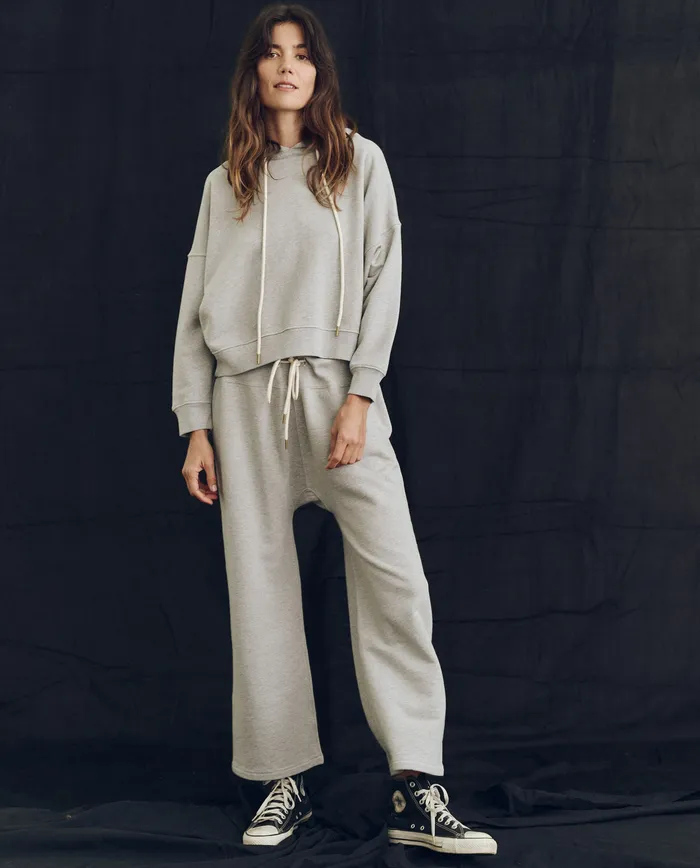 Women The Great The Relay Sweatpant Solid Lofty Heather Grey Sweatpants