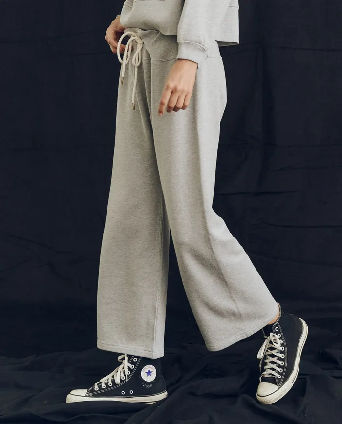 Women The Great The Relay Sweatpant Solid Lofty Heather Grey Sweatpants