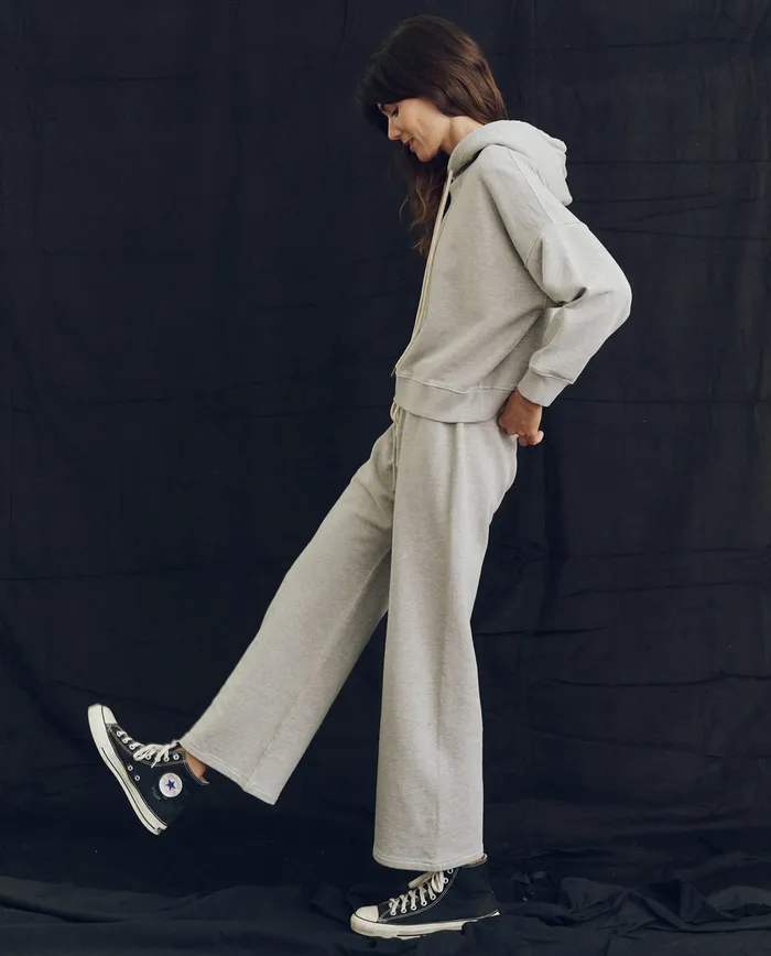 Women The Great The Relay Sweatpant Solid Lofty Heather Grey Sweatpants