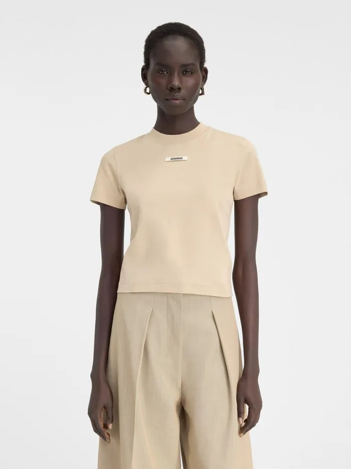 Women The Gros Grain Tshirt Beige JACQUEMUS Tshirts