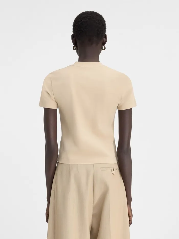Women The Gros Grain Tshirt Beige JACQUEMUS Tshirts Women The Gros Grain Tshirt Beige JACQUEMUS Tshirts