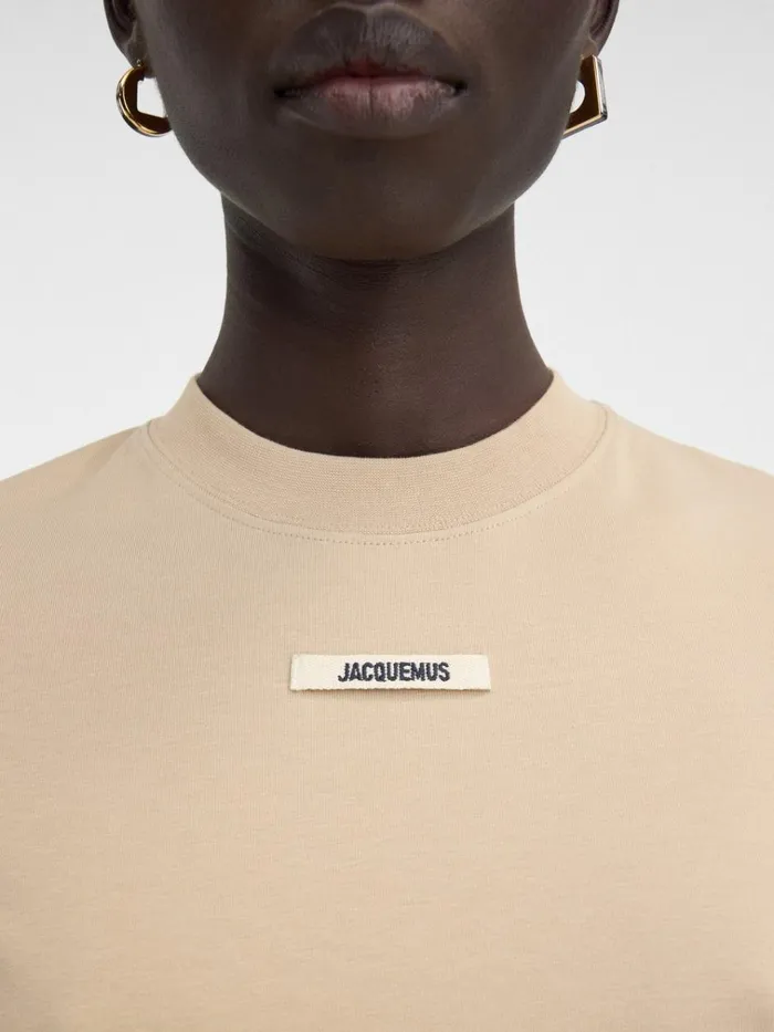 Women The Gros Grain Tshirt Beige JACQUEMUS Tshirts Women The Gros Grain Tshirt Beige JACQUEMUS Tshirts