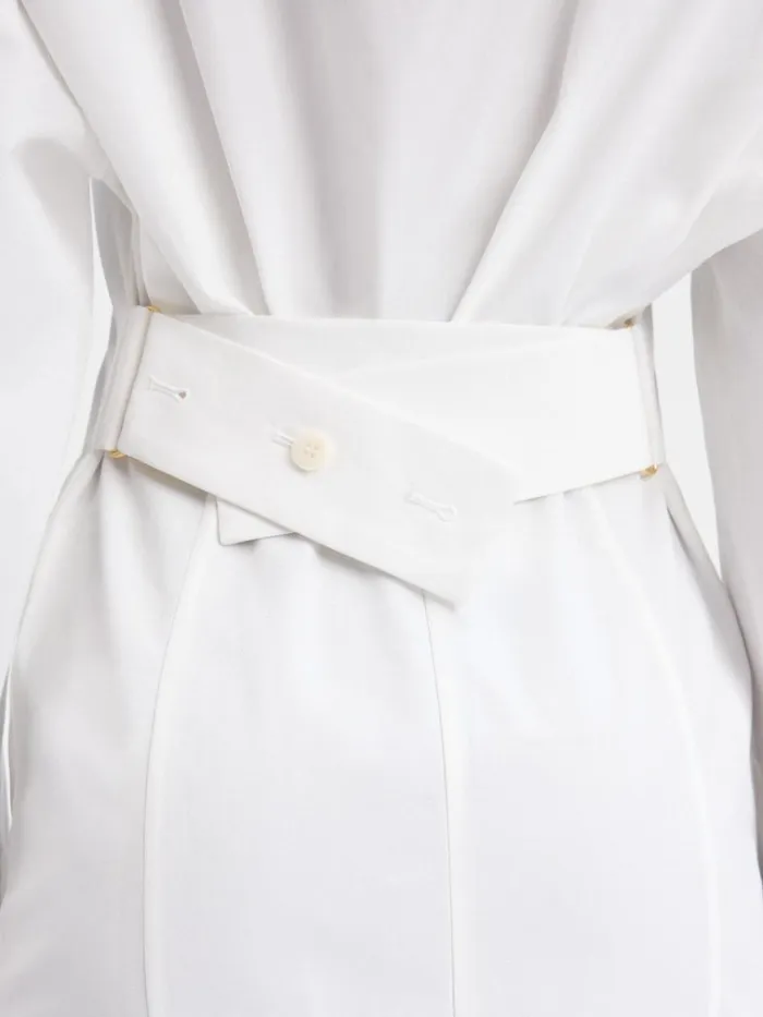 Women The Mini Shirt Dress White JACQUEMUS Dresses and Skirts Women The Mini Shirt Dress White JACQUEMUS Dresses and Skirts