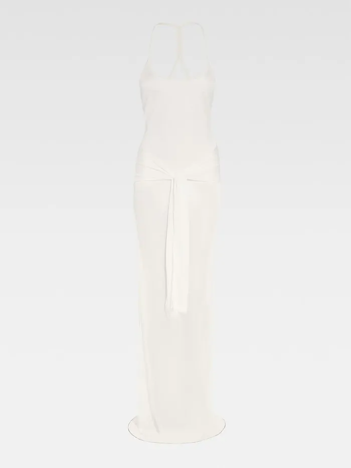 Women The Nodo Knit Dress Offwhite JACQUEMUS Dresses and Skirts Women The Nodo Knit Dress Offwhite JACQUEMUS Dresses and Skirts