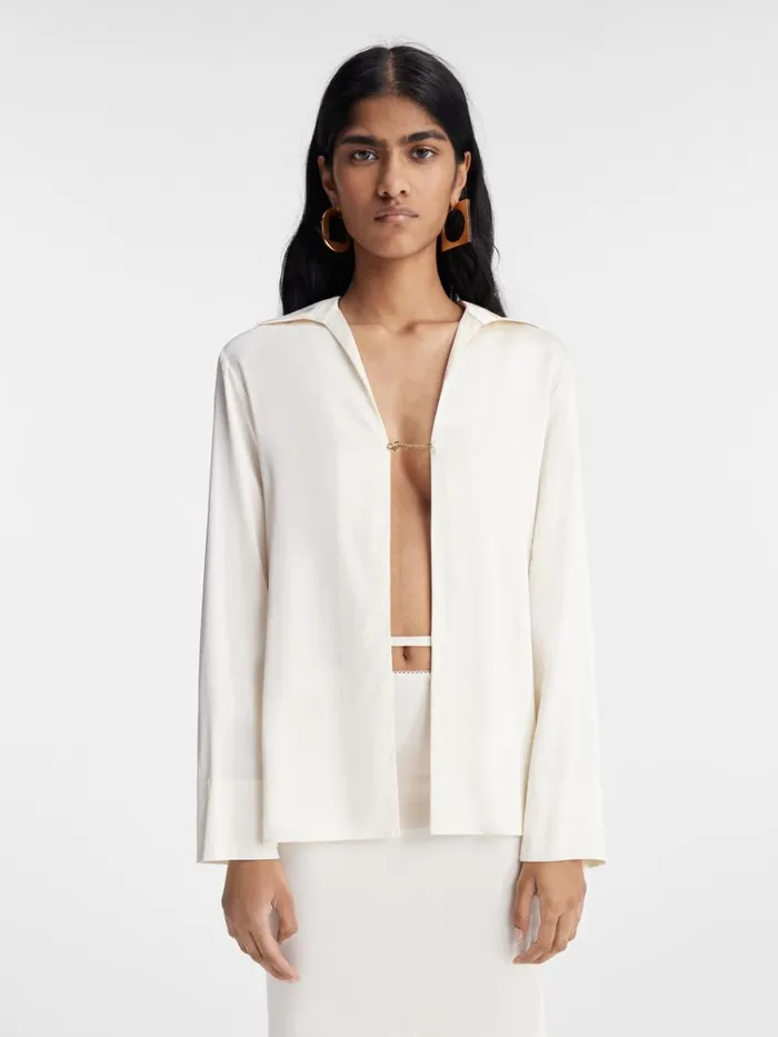 Women The Notte Shirt Offwhite JACQUEMUS Tops and Shirts