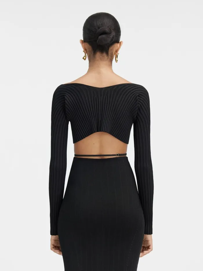 Women The Pral Knit Black JACQUEMUS Knits Women The Pral Knit Black JACQUEMUS Knits