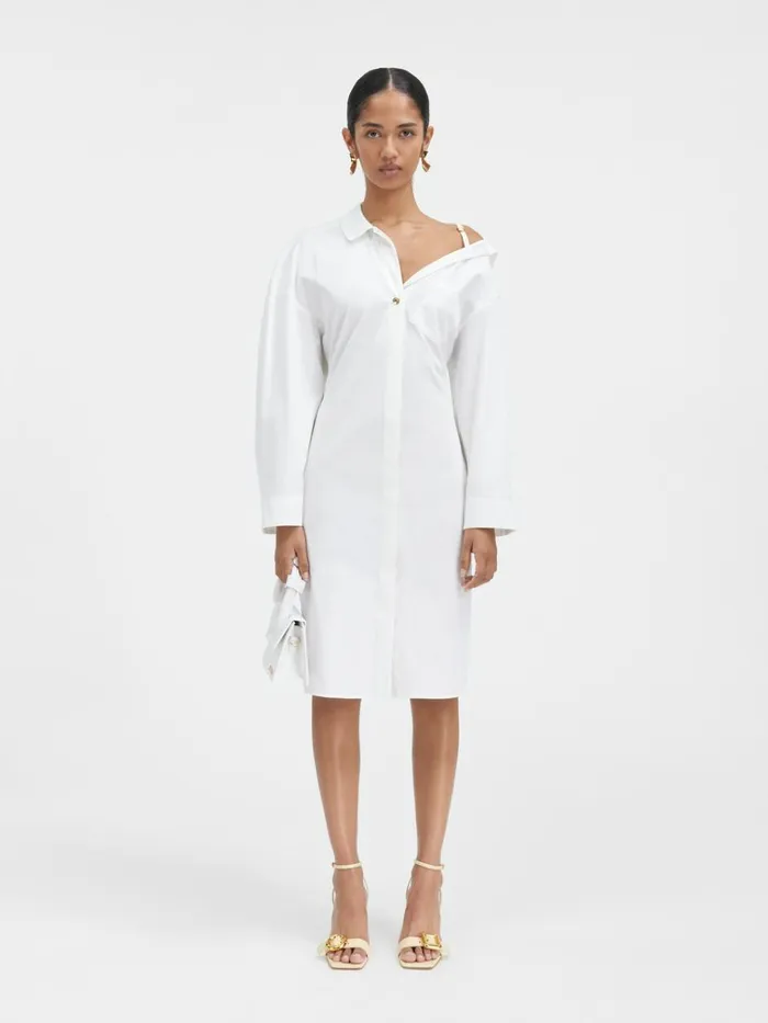 Women The Shirt Dress White JACQUEMUS Dresses and Skirts