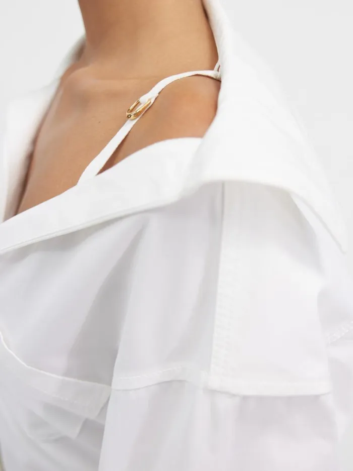 Women The Shirt Dress White JACQUEMUS Dresses and Skirts Women The Shirt Dress White JACQUEMUS Dresses and Skirts