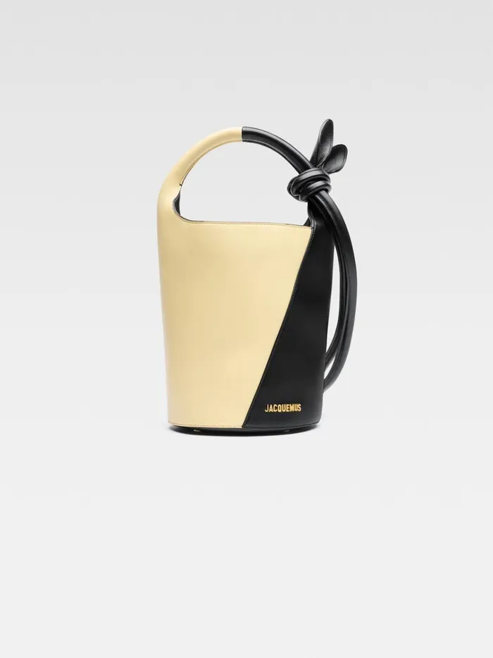 Women The Small Tourni Pale Yellow Black JACQUEMUS Crossbody and Handbags