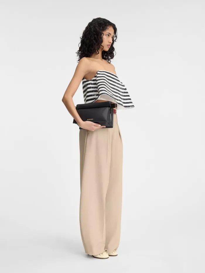 Women The Spezia Top Embroidered Sequins Stripes Navy White JACQUEMUS Tops and Shirts Women The Spezia Top Embroidered Sequins Stripes Navy White JACQUEMUS Tops and Shirts