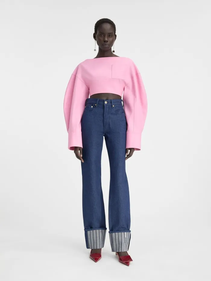 Women The Straight DeNmes Denim Pants Navy Navy Stripes JACQUEMUS Denim