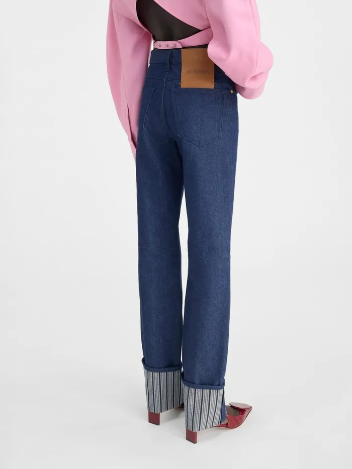 Women The Straight DeNmes Denim Pants Navy Navy Stripes JACQUEMUS Denim Women The Straight DeNmes Denim Pants Navy Navy Stripes JACQUEMUS Denim