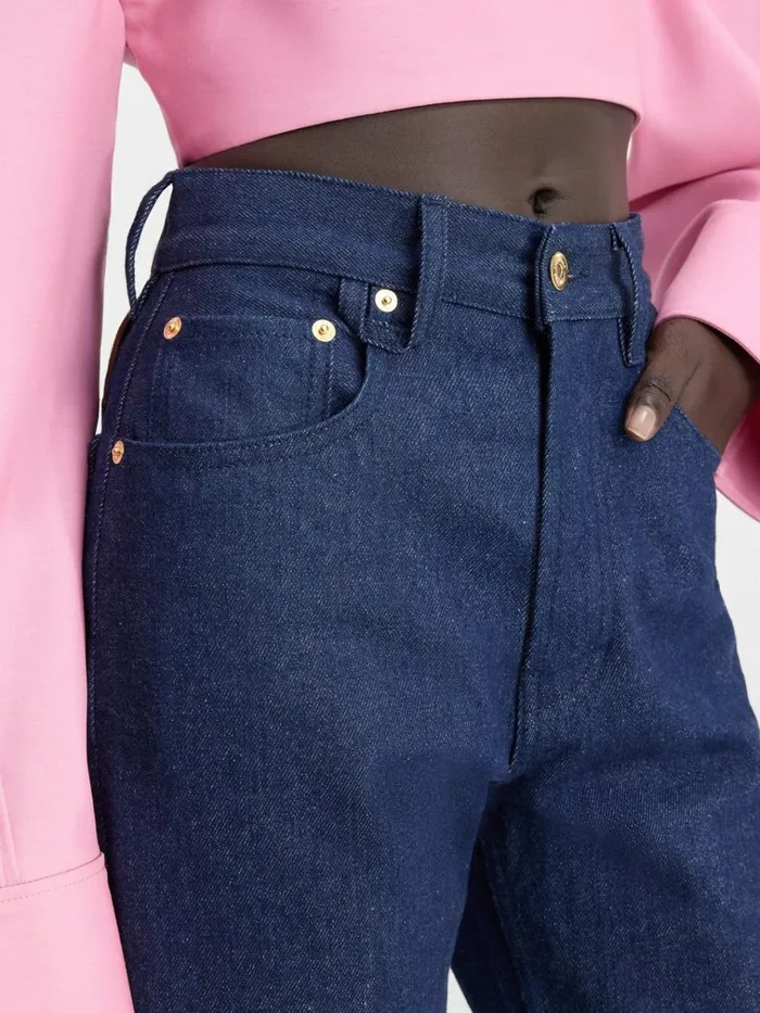 Women The Straight DeNmes Denim Pants Navy Navy Stripes JACQUEMUS Denim Women The Straight DeNmes Denim Pants Navy Navy Stripes JACQUEMUS Denim