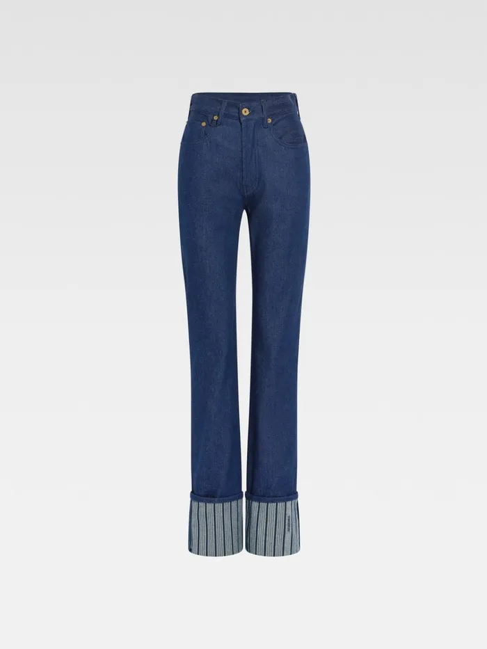Women The Straight DeNmes Denim Pants Navy Navy Stripes JACQUEMUS Denim Women The Straight DeNmes Denim Pants Navy Navy Stripes JACQUEMUS Denim