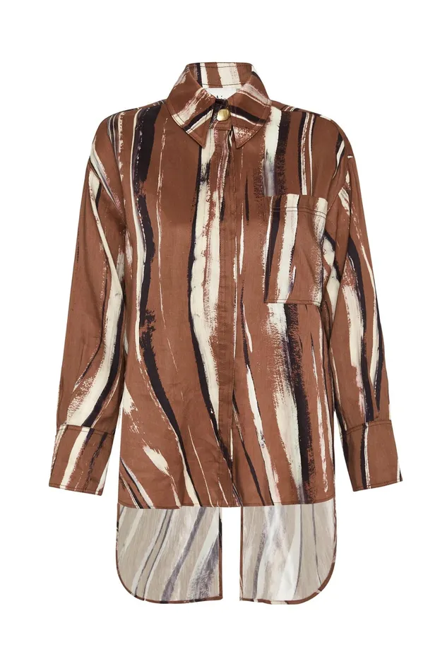 Women Tops Aje Imagine Shirt Neutral Stripe Print