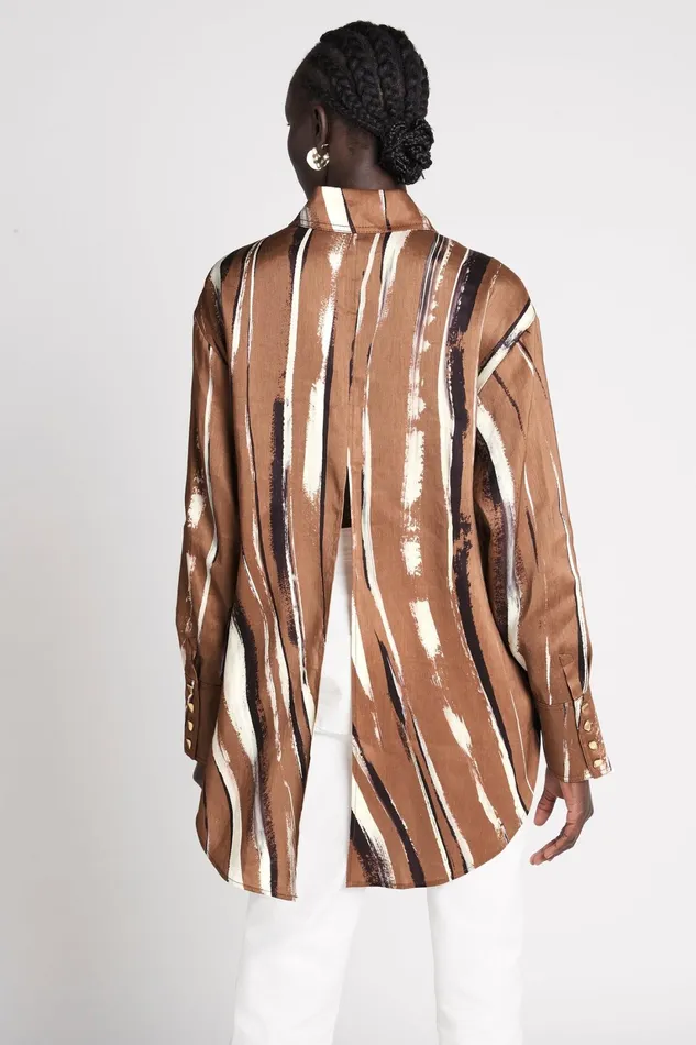 Women Tops Aje Imagine Shirt Neutral Stripe Print