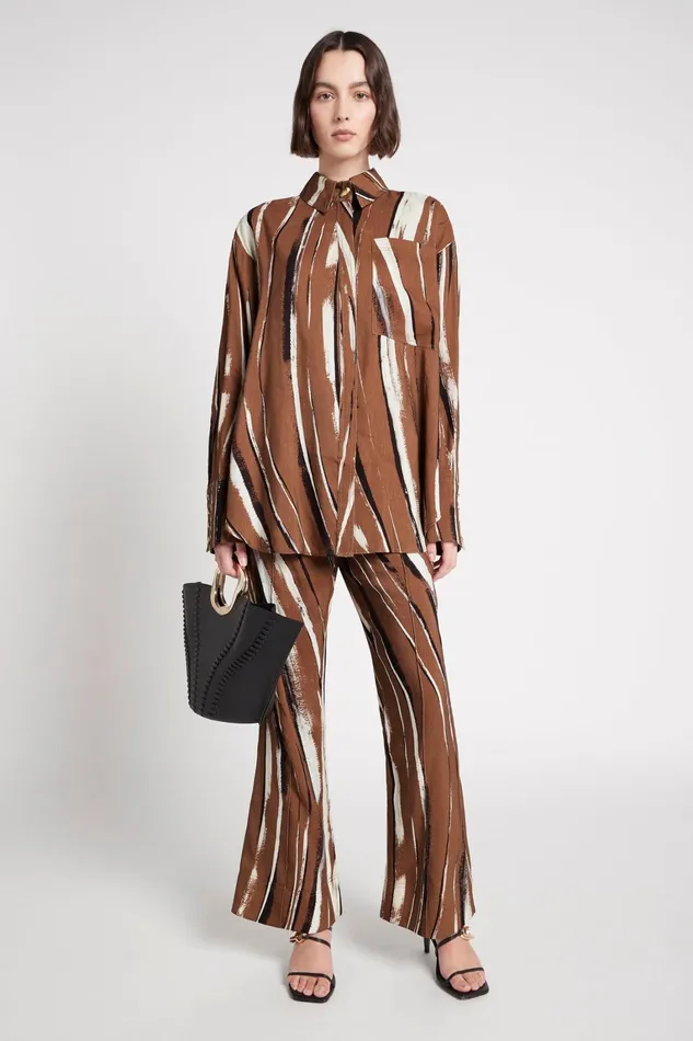 Women Tops Aje Imagine Shirt Neutral Stripe Print