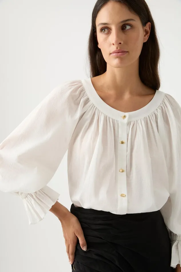 Women Tops Aje Le Corsaire Blouse Ivory