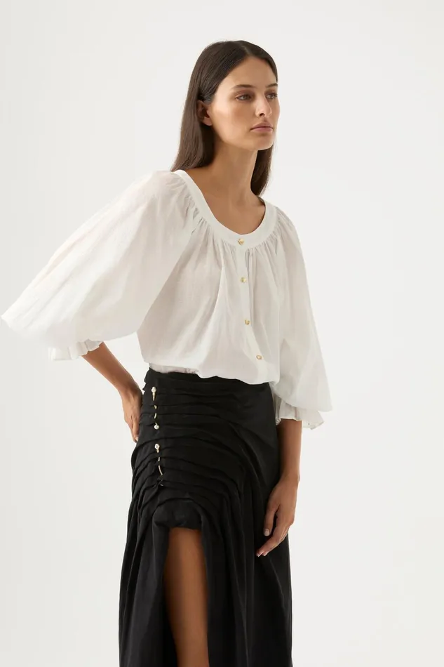 Women Tops Aje Le Corsaire Blouse Ivory