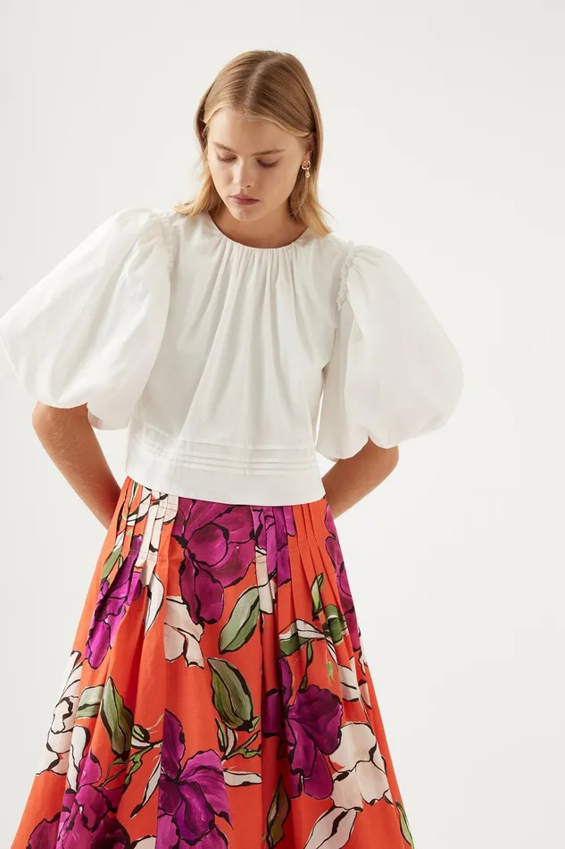 Women Tops Aje Ney Pin Tuck Detail Top Ivory
