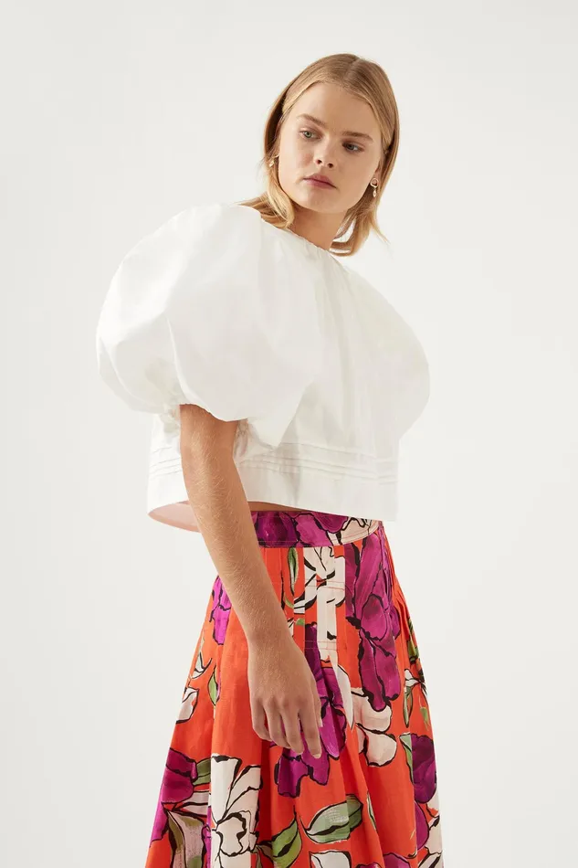 Women Tops Aje Ney Pin Tuck Detail Top Ivory