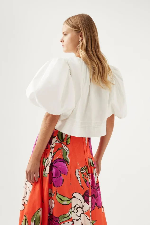 Women Tops Aje Ney Pin Tuck Detail Top Ivory