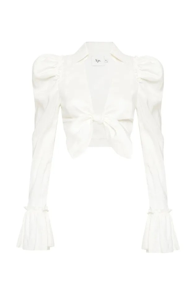 Women Tops Aje Nicole Twist Top Ivory