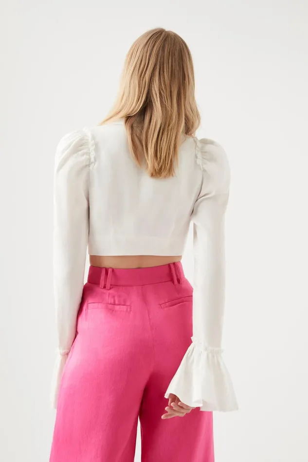 Women Tops Aje Nicole Twist Top Ivory