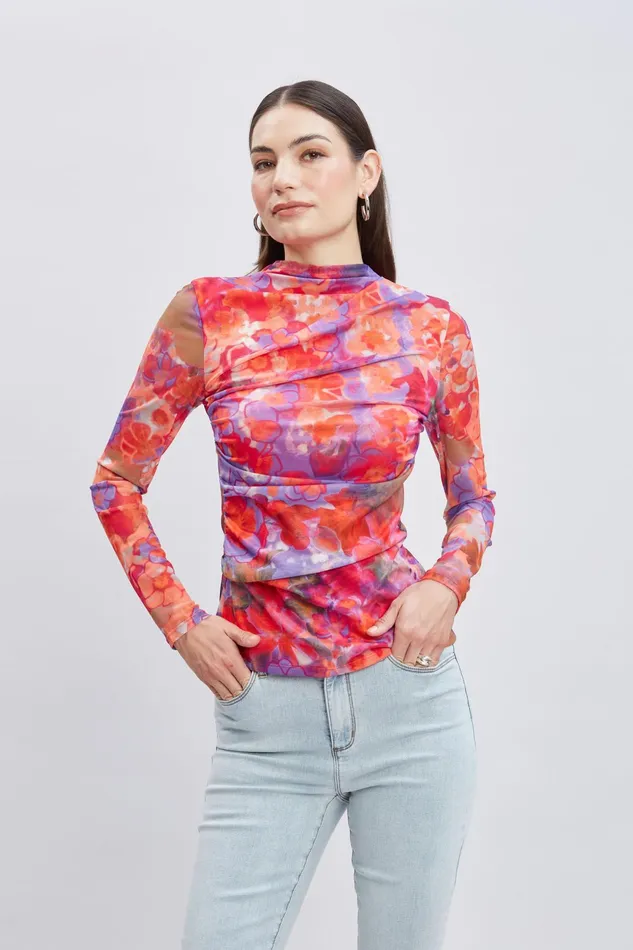 Women Tops and Sweaters Elie Tahari Bloomsbury Mesh Knit Multi