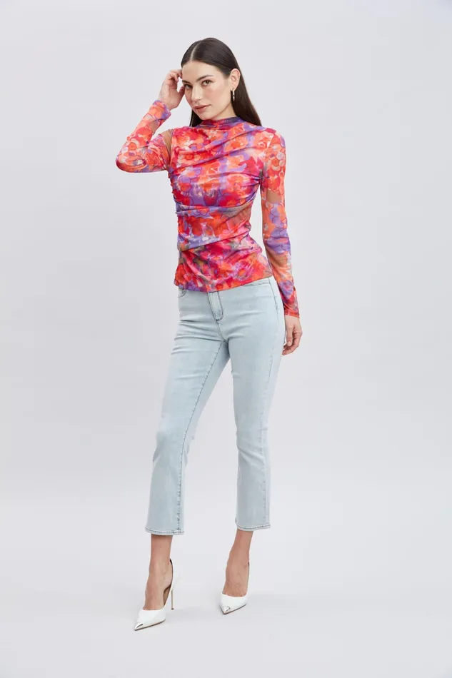 Women Tops and Sweaters Elie Tahari Bloomsbury Mesh Knit Multi