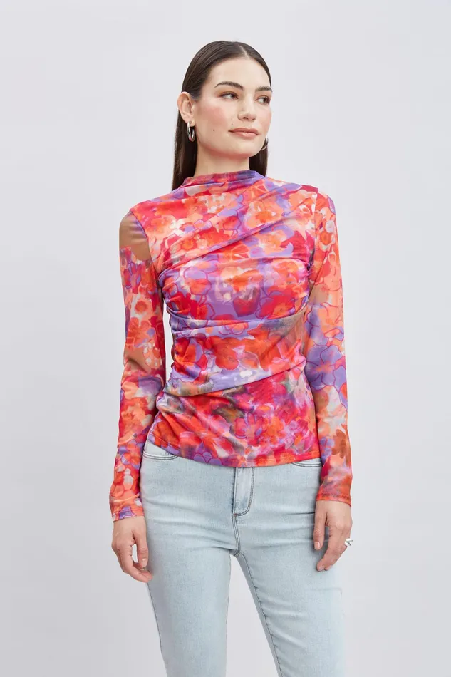 Women Tops and Sweaters Elie Tahari Bloomsbury Mesh Knit Multi