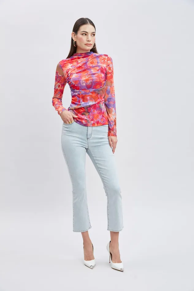 Women Tops and Sweaters Elie Tahari Bloomsbury Mesh Knit Multi