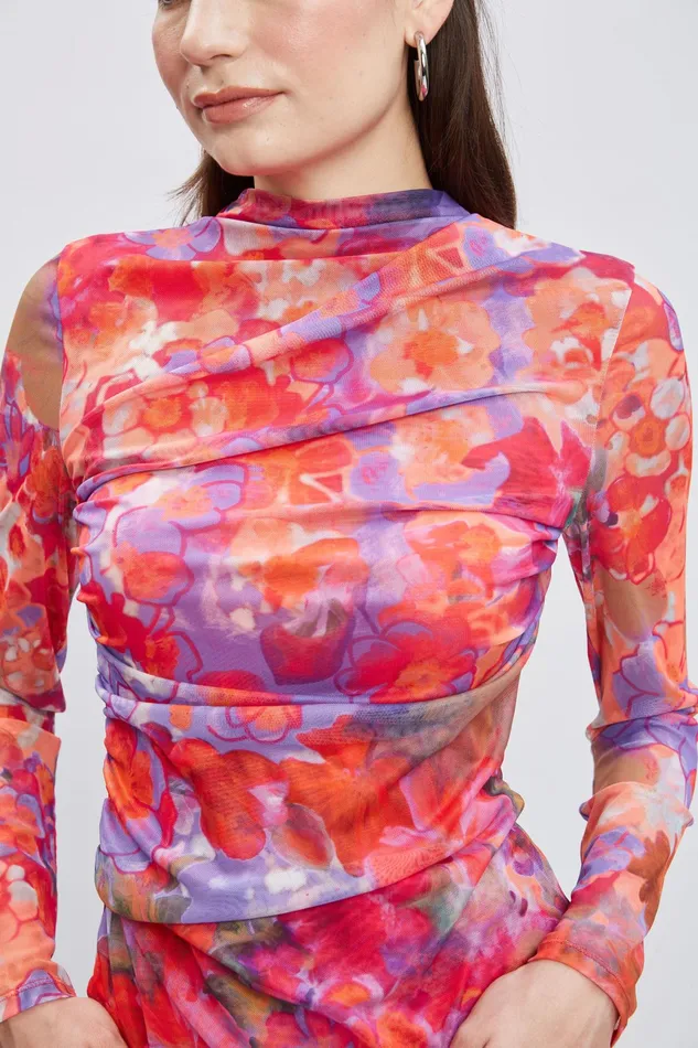 Women Tops and Sweaters Elie Tahari Bloomsbury Mesh Knit Multi