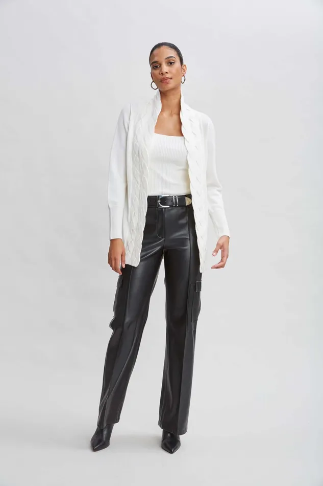 Women Tops and Sweaters Elie Tahari Cable Cardigan Snow