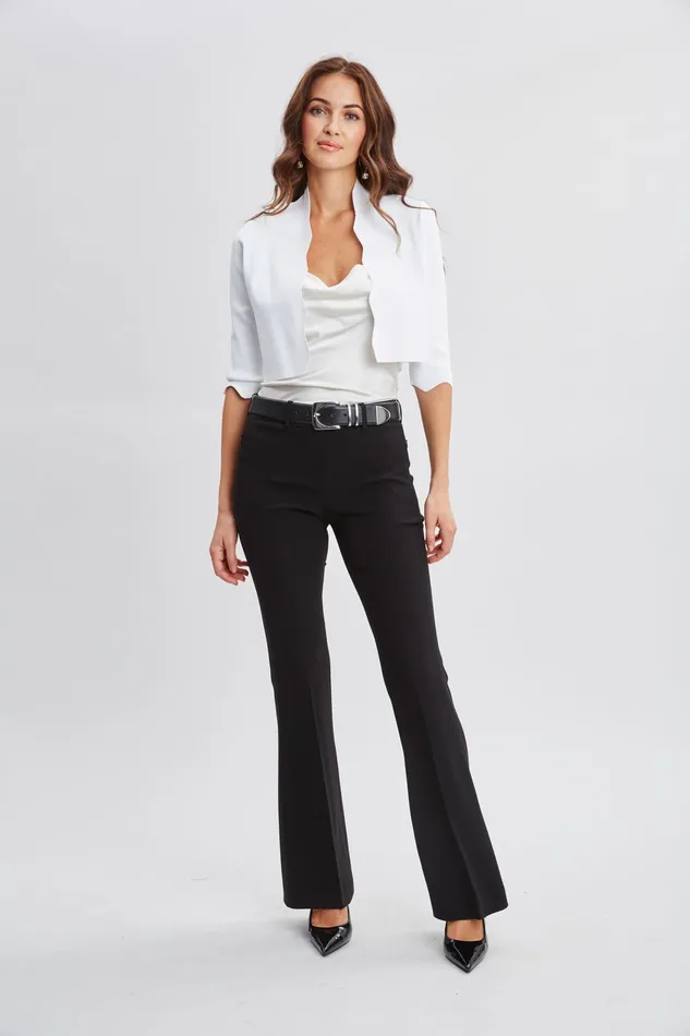 Women Tops and Sweaters Elie Tahari Scallop Cardigan Pearl