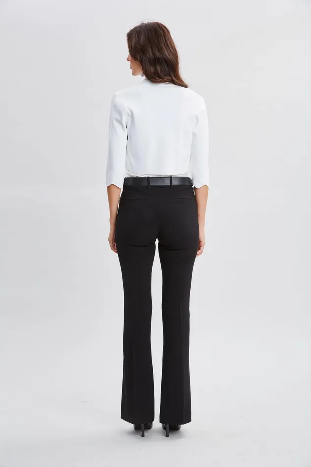Women Tops and Sweaters Elie Tahari Scallop Cardigan Pearl