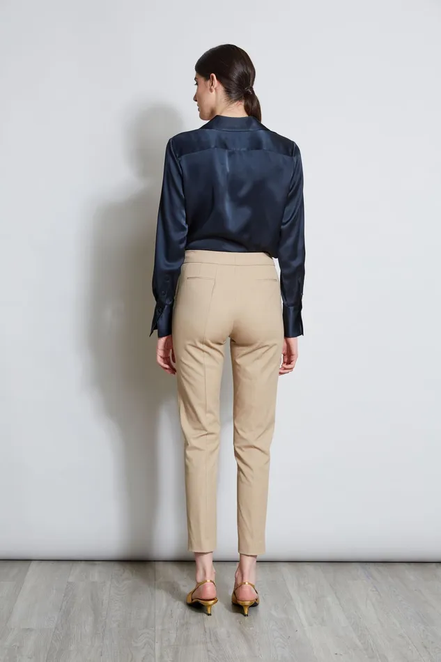 Women Tops and Sweaters Elie Tahari Silk Satin Button Down Shirt Stargazer
