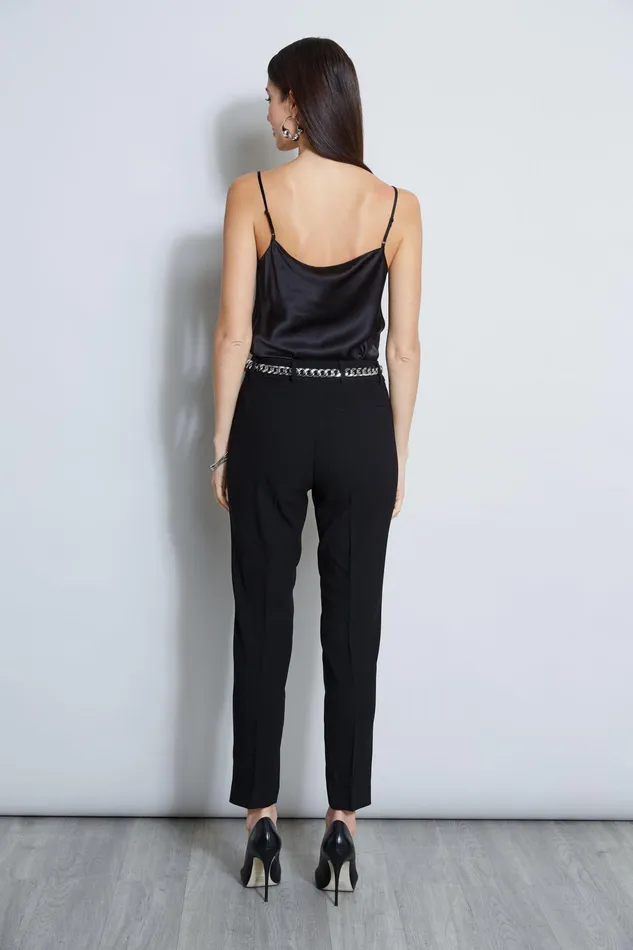 Women Tops and Sweaters Elie Tahari Stretch Silk Satin Cami Black