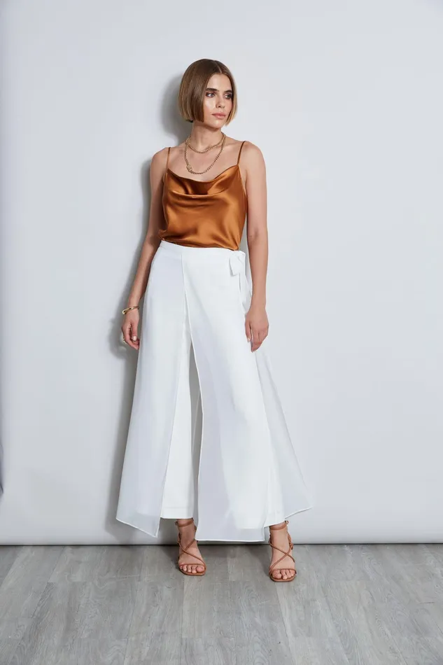 Women Tops and Sweaters Elie Tahari Stretch Silk Satin Cami Copper