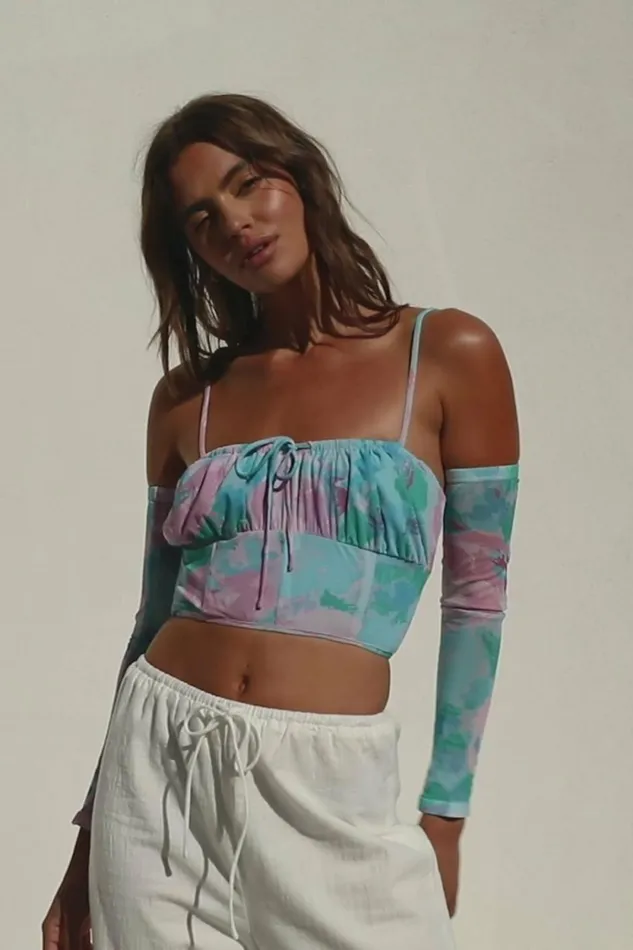 Women Tops SABO SKIRT Oceana Top 8211 Water Lilies Women Tops SABO SKIRT Oceana Top 8211 Water Lilies
