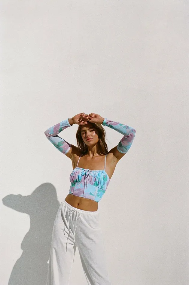 Women Tops SABO SKIRT Oceana Top 8211 Water Lilies Women Tops SABO SKIRT Oceana Top 8211 Water Lilies