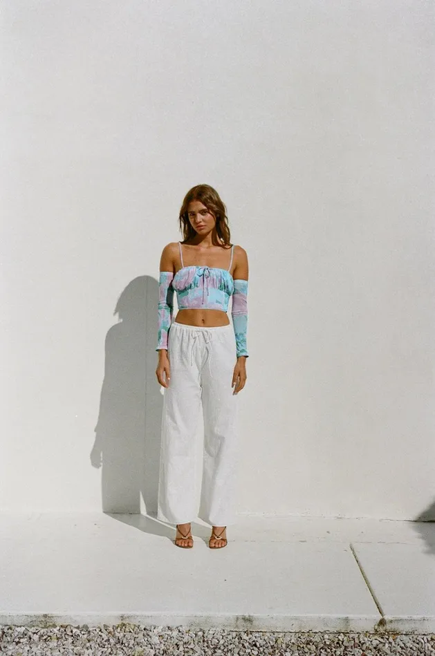 Women Tops SABO SKIRT Oceana Top 8211 Water Lilies Women Tops SABO SKIRT Oceana Top 8211 Water Lilies
