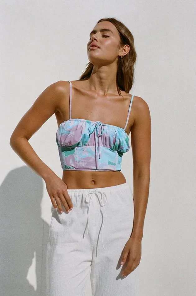 Women Tops SABO SKIRT Oceana Top 8211 Water Lilies Women Tops SABO SKIRT Oceana Top 8211 Water Lilies